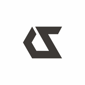 letter cz abstract geometric linked line logo vector