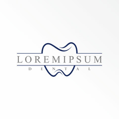 teeth dental or tooth line image graphic icon logo design abstract concept vector stock. Can be used as a symbol related to health.