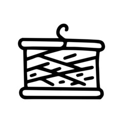 fishing line spool outline vector doodle simple icon