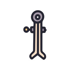 inside caliper color vector doodle simple icon