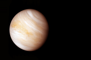 Planet Venus on a black background. Elements of this image furnished by NASA © Artsiom P