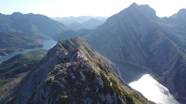 mountain aerial views in le&oacute;n, spain