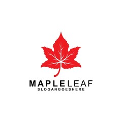 Maple Leaf Logo Template Design Vector, Emblem, Design Concept, Creative Symbol, Icon
