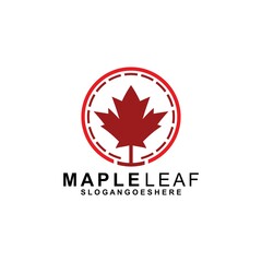 Maple Leaf Logo Template Design Vector, Emblem, Design Concept, Creative Symbol, Icon