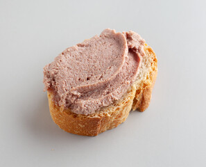 bread slice with ham pate