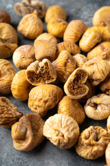 Delicious dried figs in a bowl. Healthy food