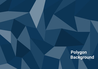 Obraz premium Blue dark polygonal abstract wallpaper background. Polygonal shapes vector illustration