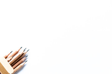 Fototapeta premium pencils on white background