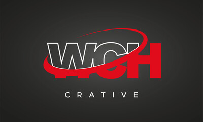 WCH letters creative technology logo design