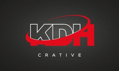 KDH letters creative technology logo design