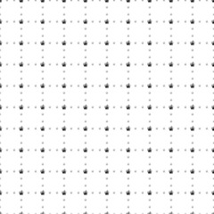 Square seamless background pattern from black seaweed symbols are different sizes and opacity. The pattern is evenly filled. Vector illustration on white background