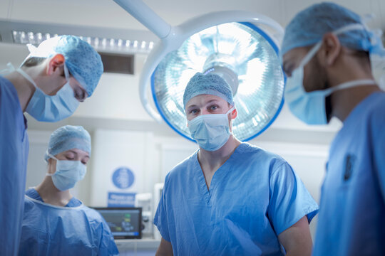 Staff in operating theatre