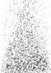 Irregular vector texture with dots, small blots, spots, stains in the triangle shape.