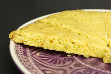 homemade shortbread biscuit with orange zest and fennel seeds - 482414104