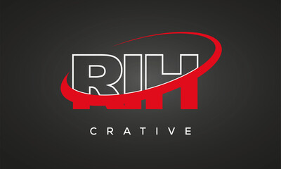 RIH letters creative technology logo design