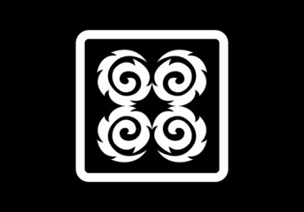 Four tribal wind in square shape