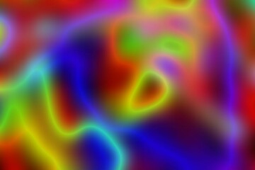 Abstract multicolored background. Blurred spots and lines. Neon. Background for the cover of a notebook, book. A screensaver for a laptop.