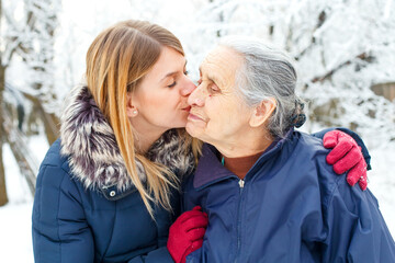 Fototapeta premium Spending time with Grandma