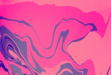 Obraz premium Abstract background of lilac-pink marble. Acrylic texture with marble pattern. Mixing colors creates an interesting structure. It is well suited for laptop background and wallpaper, fabric