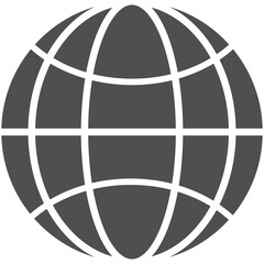 earth globe icon on white