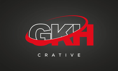 Fototapeta na wymiar GKH letters creative technology logo design