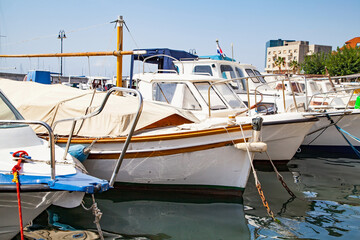 Fototapeta premium Boats in Split's port, Croatia