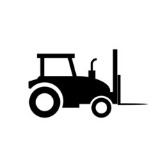 Forklift truck icon isolated on white background