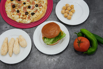 a mediterranean food healthy composed design