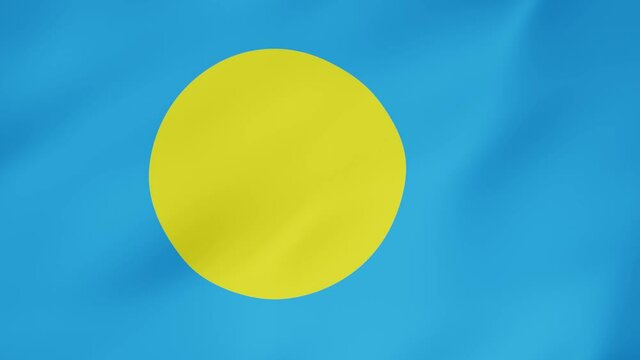 Bandera animada, Palaos. 4K