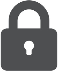 lock icon on white background