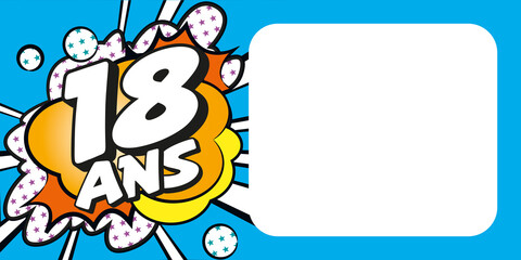 Carte anniversaire 18 ans BD CC