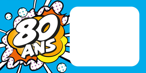 Carte anniversaire 80 ans BD CC