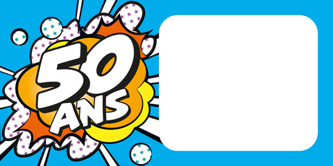 Carte anniversaire 50 ans BD CC