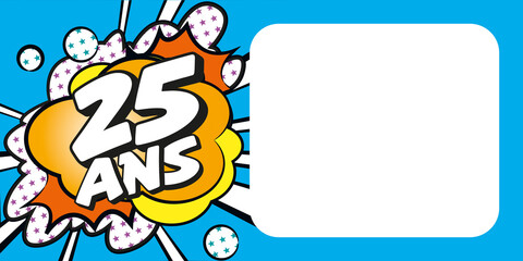 Carte anniversaire 25 ans BD CC