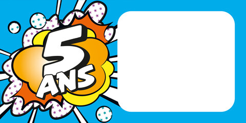 Carte anniversaire 5 ans BD CC