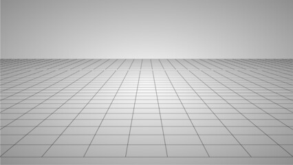 Rednered illustration of 3D terrain with wireframe mesh topology