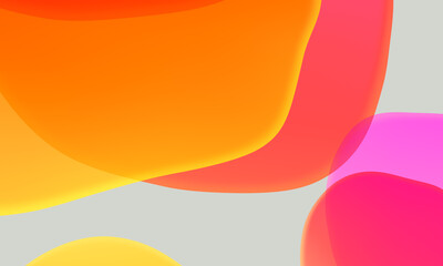 Abstract geometric fluid red orange color gradient on gray background. Trendy design graphics used for wallpaper screen tablet and phone.