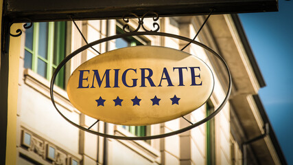 Street Sign to Emigrate