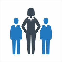 Leadership icon. Vector and glyph