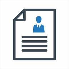 Candidate resume icon. Vector and glyph