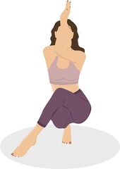 Obraz na płótnie Canvas Person in yoga pose
