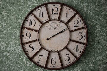 Large wall clock in retro style