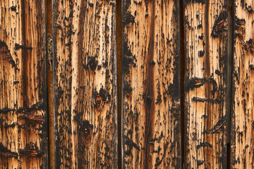 Durable surface charred wood boards texture seen in Alps