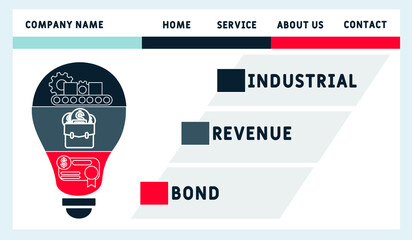IRB - Industrial Revenue Bond acronym. business concept background. vector illustration concept with keywords and icons. lettering illustration with icons for web banner, flyer, landing pag