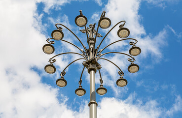 Fototapeta na wymiar Street lighting lantern with LED lamps
