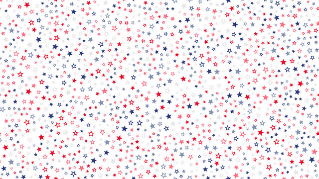 American stars seamless pattern background.