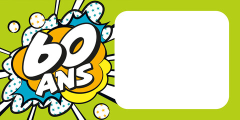 Carte anniversaire 60 ans BD CC Vert