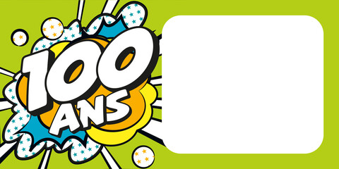 Carte anniversaire 100 ans BD CC Vert