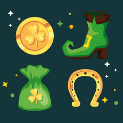 four st patricks day icons