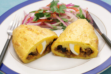 Papa rellena, peruvian stuffed potatoes